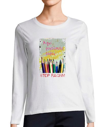 Camiseta mujer Stop Racism Chica laTostadora - latostadora.com - Modalova