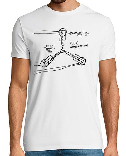 Camiseta Hombre Manga Corta Dibujo Condensador de Fluzo (Regreso Al Futuro) laTostadora - latostadora.com - Modalova