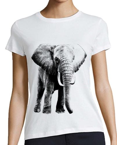 Camiseta Mujer Manga Corta Elefante Africa laTostadora - latostadora.com - Modalova