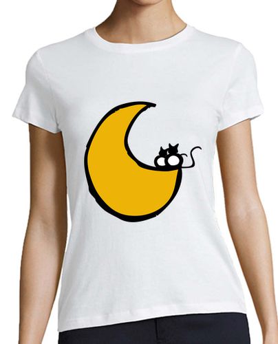 Camiseta mujer Gatitos en la luna - latostadora.com - Modalova