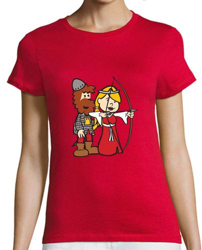 Camiseta mujer Jimena Arco Chica Rojo - latostadora.com - Modalova