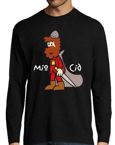 Camiseta Hombre Manga Larga Mio Cid, caballero castellano Chico Negro laTostadora - latostadora.com - Modalova