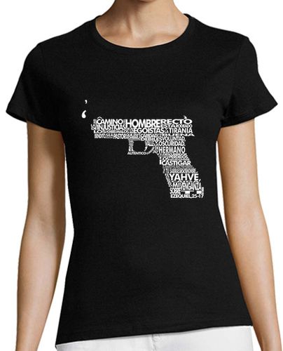 Camiseta mujer Pulp Fiction - Ezequiel [Negra] - latostadora.com - Modalova