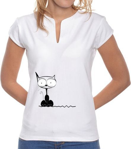 Camiseta Mujer Cuello Mao Felino García laTostadora - latostadora.com - Modalova