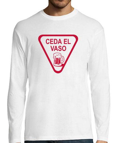 Camiseta Hombre Manga Larga Ceda el vaso laTostadora - latostadora.com - Modalova