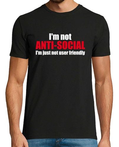 Camiseta Hombre Manga Corta I'm not ANTI-SOCIAL I'm just not user friendly laTostadora - latostadora.com - Modalova