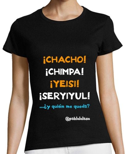 Camiseta mujer LOLASO CHACHO CHIMPA Chica negra laTostadora - latostadora.com - Modalova