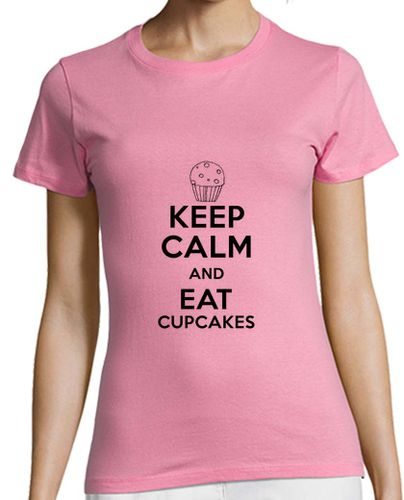 Camiseta mujer Keep Calm and Eat Cupcakes - latostadora.com - Modalova