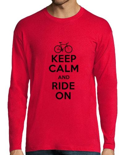 Camiseta Hombre Manga Larga Keep Calm and Ride On laTostadora - latostadora.com - Modalova