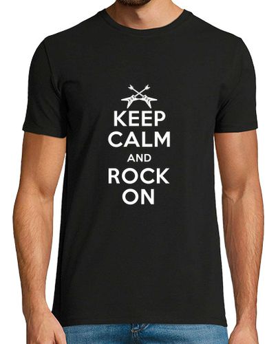 Camiseta Keep Calm and Rock On - latostadora.com - Modalova