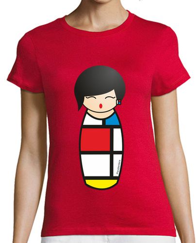 Camiseta mujer Camiseta Kokeshi Mondrian - latostadora.com - Modalova