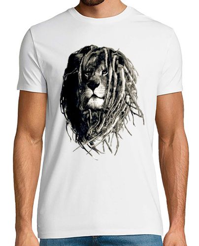 Camiseta Hombre Manga Corta León Rasta (Reggae) laTostadora - latostadora.com - Modalova