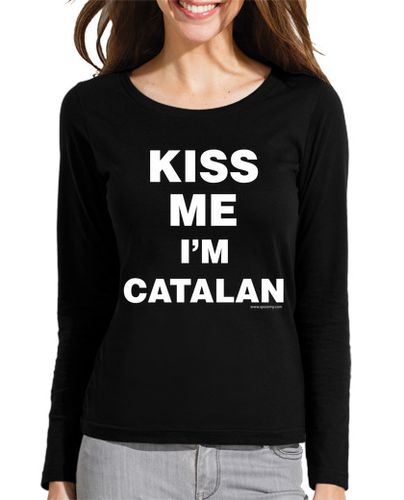 Camiseta mujer Kiss me I am Catalan - latostadora.com - Modalova