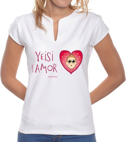 Camiseta Mujer Cuello Mao YEISI ES AMOR chica molona laTostadora - latostadora.com - Modalova