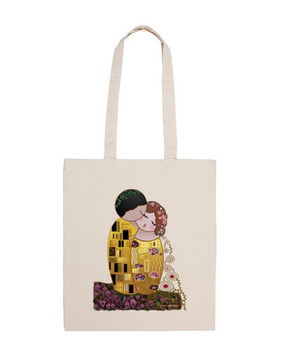 Bolsa De Tela Bandolera Kokeshi El Beso estilo Klimt laTostadora - latostadora.com - Modalova