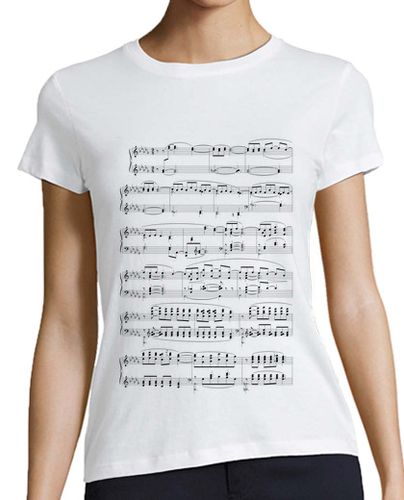 Camiseta Mujer Manga Corta Partitura Blanco Mujer laTostadora - latostadora.com - Modalova