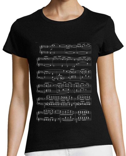 Camiseta Mujer Manga Corta Partitura Negro Mujer laTostadora - latostadora.com - Modalova