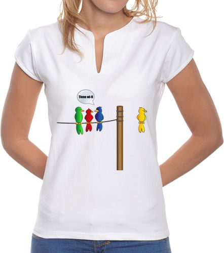 Camiseta mujer Pájaro inalámbrico - latostadora.com - Modalova