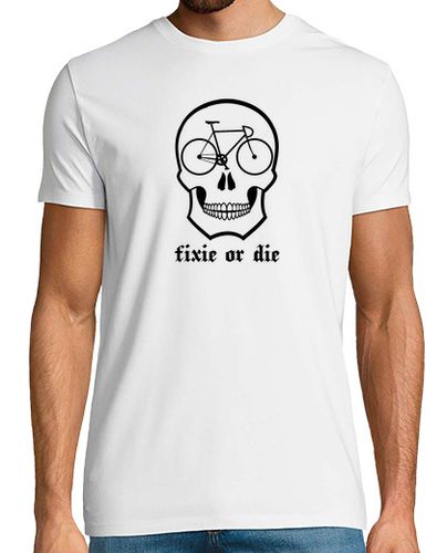 Camiseta Hombre Manga Corta fixie or die skull white laTostadora - latostadora.com - Modalova