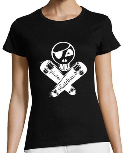 Camiseta mujer pirate skateboard blanco - latostadora.com - Modalova