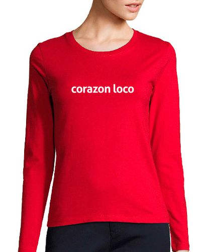 Camiseta Mujer Manga Larga corazon loco laTostadora - latostadora.com - Modalova