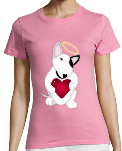 Camiseta mujer Bull Terrier corazón - latostadora.com - Modalova