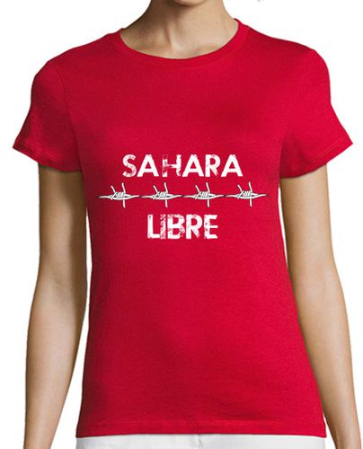 Camiseta mujer CHICA.Sáhara libre con espino(Blanco) - latostadora.com - Modalova