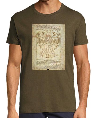 Camiseta Hombre Manga Corta Cthulhu vitruvio (chico) laTostadora - latostadora.com - Modalova