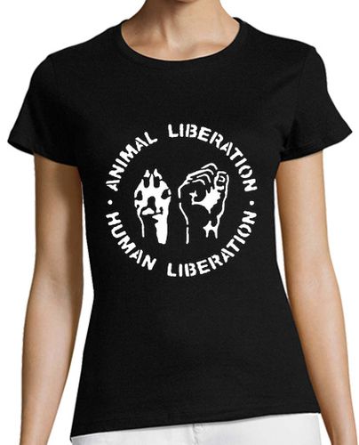 Camiseta mujer Animal Liberation, Human Liberation - latostadora.com - Modalova