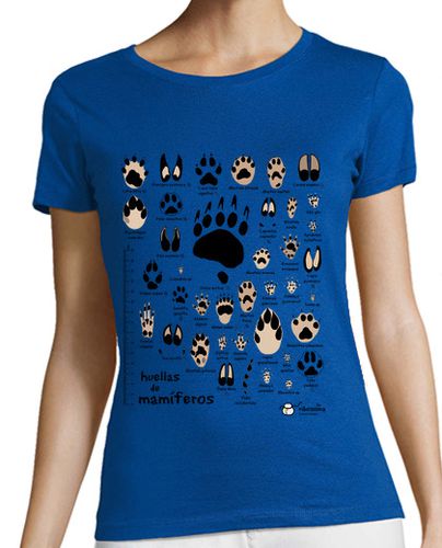 Camiseta mujer Huellas de mamíferos ibéricos científico laTostadora - latostadora.com - Modalova