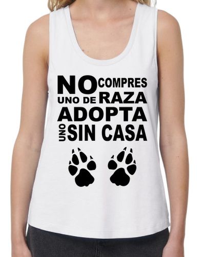 Camiseta Mujer Tirantes Loose Fit No compres uno de raza, adopta uno sin c laTostadora - latostadora.com - Modalova