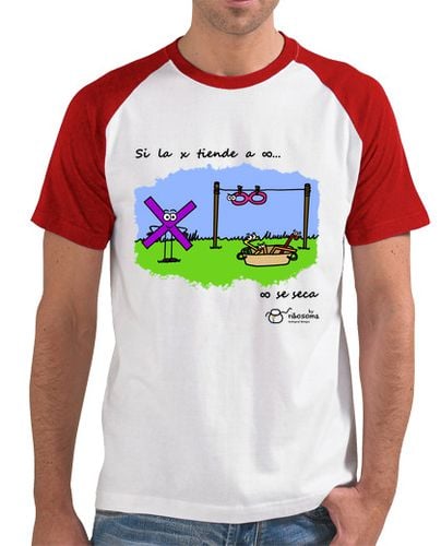 Camiseta Hombre Estilo Béisbol Si la x tiende a infinito... laTostadora - latostadora.com - Modalova