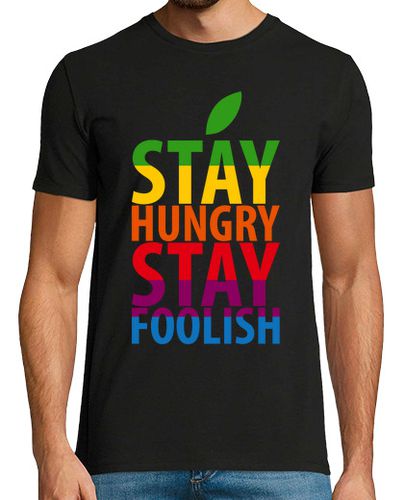 Camiseta Stay Hungry Stay Foolish - Steve Jobs - latostadora.com - Modalova