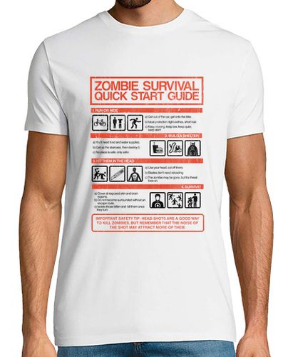Camiseta Zombie Survival Quick Start Guide - latostadora.com - Modalova
