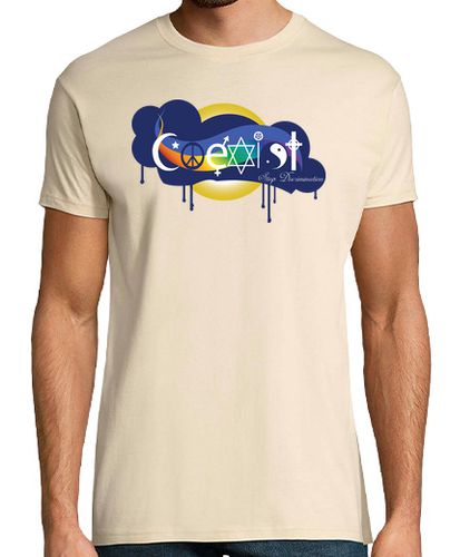 Camiseta Hombre Manga Corta Coexist - Stop Discrimination laTostadora - latostadora.com - Modalova