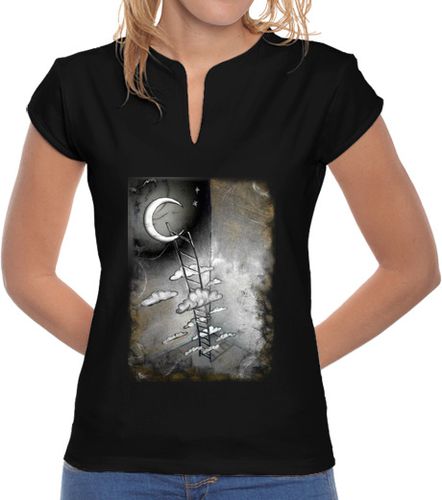 Camiseta Mujer Cuello Mao Escalera a la Luna Chica laTostadora - latostadora.com - Modalova