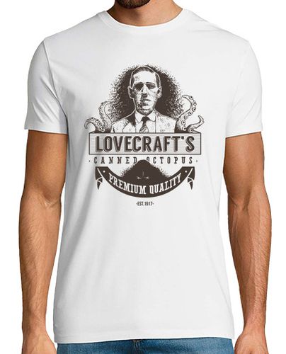 Camiseta Lovecraft's Canned Octopus (Oscura) - latostadora.com - Modalova