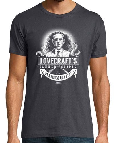 Camiseta Hombre Manga Corta Lovecraft's Canned Octopus (Clara) laTostadora - latostadora.com - Modalova