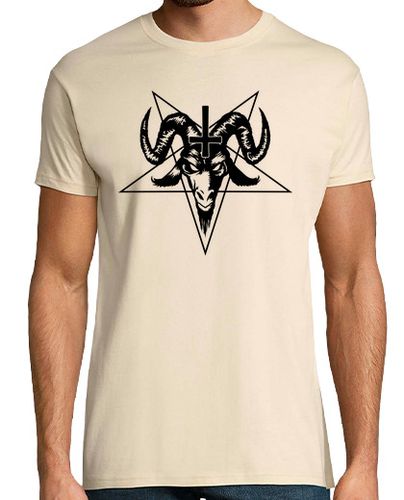 Camiseta Satánico Cabra Cabeza con Pentagram (neg - latostadora.com - Modalova