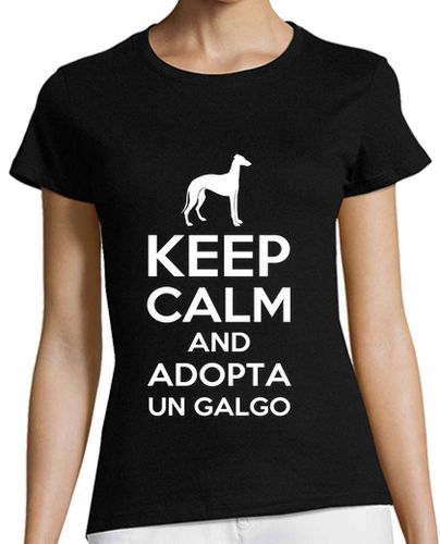 Camiseta mujer Camiseta Keep calm and adopta un galgo - latostadora.com - Modalova
