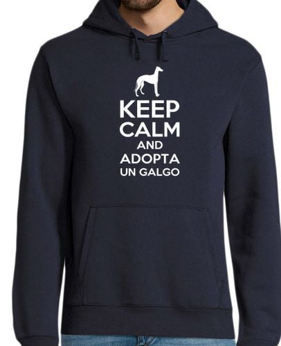 Sudadera Con Capucha Para Hombre Sudadera Keep calm and adopta un galgo laTostadora - latostadora.com - Modalova