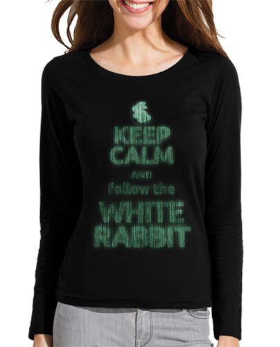 Camiseta mujer Keep calm white rabbit manga larga - latostadora.com - Modalova