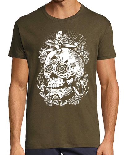 Camiseta Hombre Manga Corta Calavera 244028 laTostadora - latostadora.com - Modalova