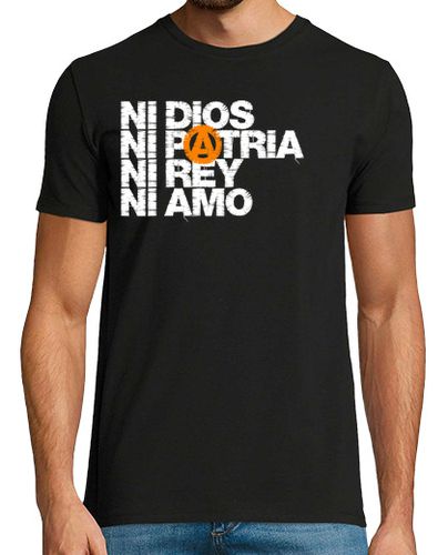 Camiseta Ni Dios Patria Rey Amo Letra Blanca - latostadora.com - Modalova