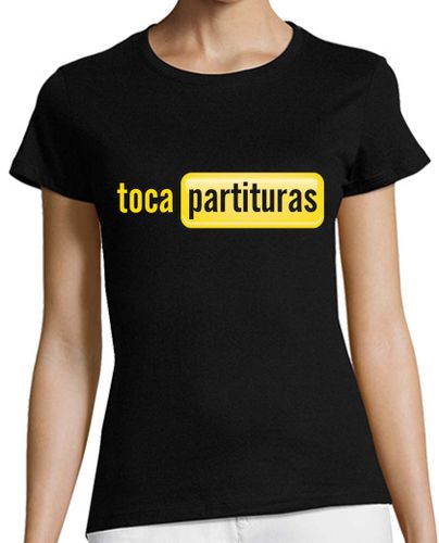 Camiseta mujer Camiseta tocapartituras Chica manga corta, negra, calidad premium - latostadora.com - Modalova