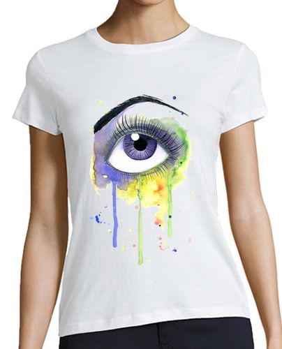 Camiseta mujer ojo acuarela - latostadora.com - Modalova