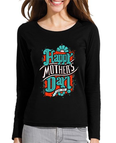 Camiseta mujer Camisa del día de la madre feliz de la manga de las mujeres largas - latostadora.com - Modalova