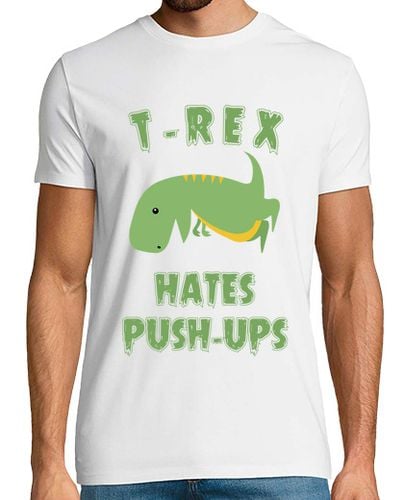 Camiseta Hombre Manga Corta T-Rex Hates Push Ups laTostadora - latostadora.com - Modalova