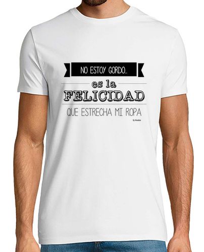 Camiseta Hombre Manga Corta Camiseta para chicos "La felicidad estrecha la ropa" laTostadora - latostadora.com - Modalova