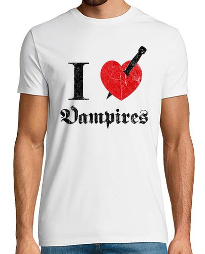 Camiseta Hombre Manga Corta I love (to kill) Dracula (negro) laTostadora - latostadora.com - Modalova